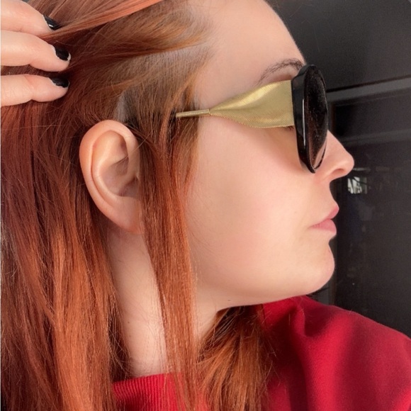 Burberry Gabardine Stylish Tortoiseshell Sunglasses Gold Italy Glasses